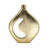 Mercer41 17" Adair Champagne Metal Vase-1252567535