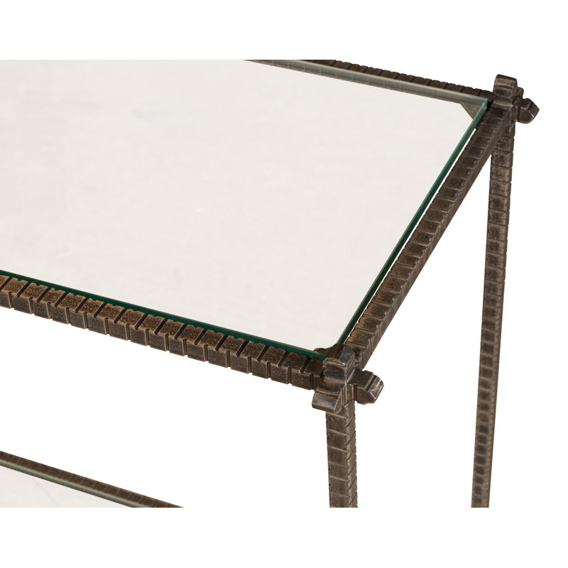 Hand Chased 60'' W Glass Console Table