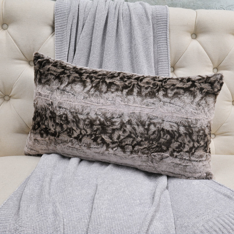 Housses de coussin en fausse fourrure, Leberia, 14 po x 26 po