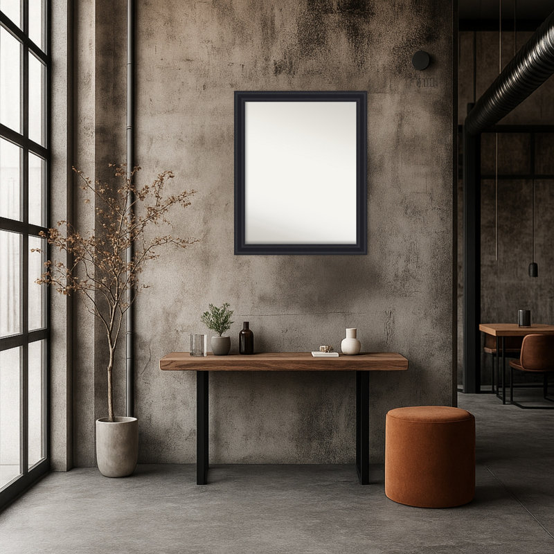 Miroir mural Dalat, Noir, 25,75 po x 31,75 po