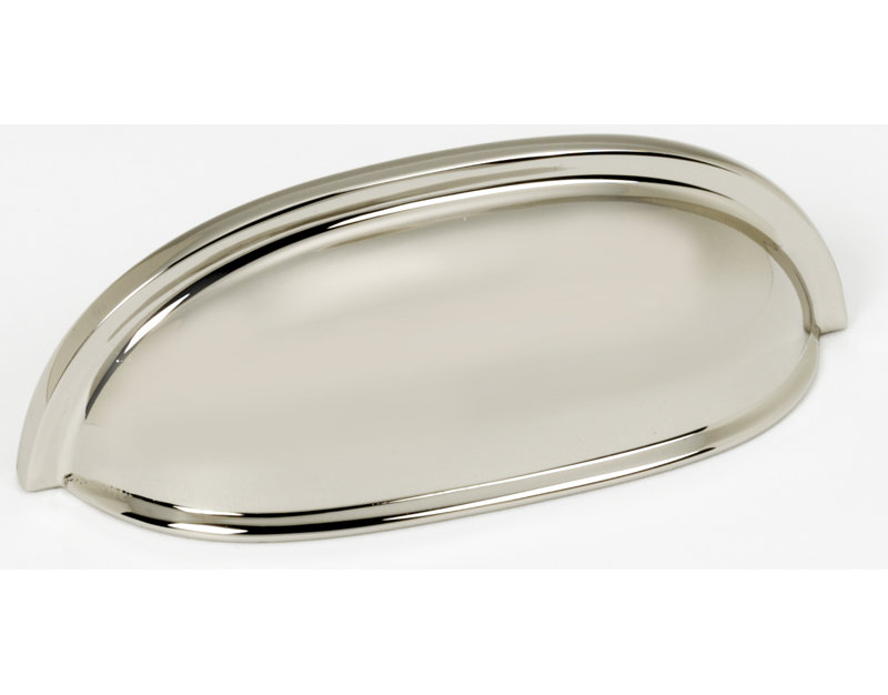 Cup Pulls Cup / Bin Pull, Polished Nickel