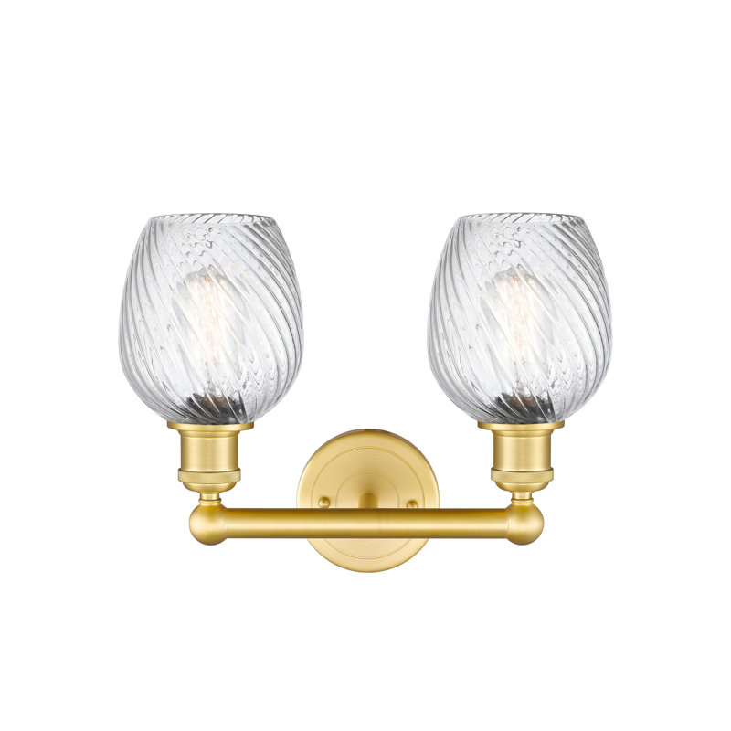 2 - Light Dimmable Vanity Light, Satin Gold