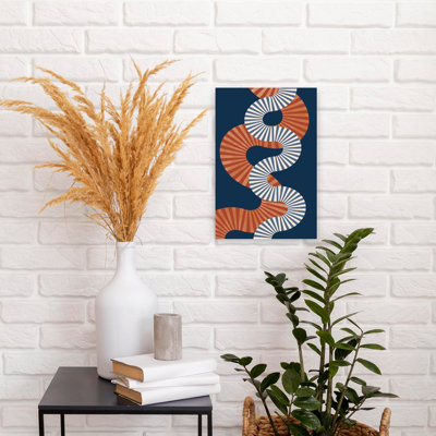 «Wavy Striped Forms Abstract», audacieux zèbre coloré, impression murale