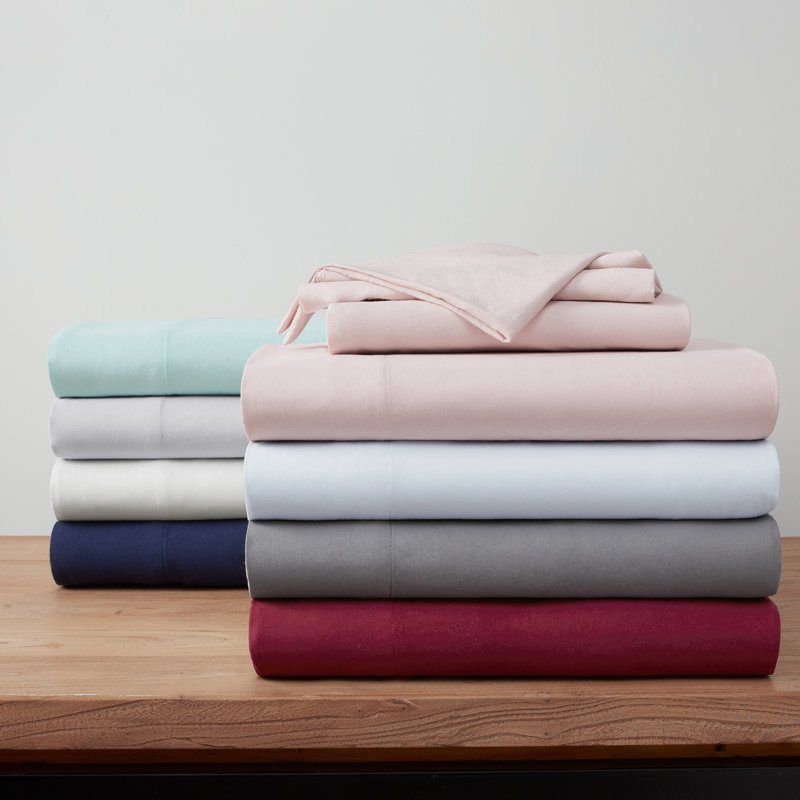 Light Grey Twin Microfiber Cooling Sheet Set with Pillowcase