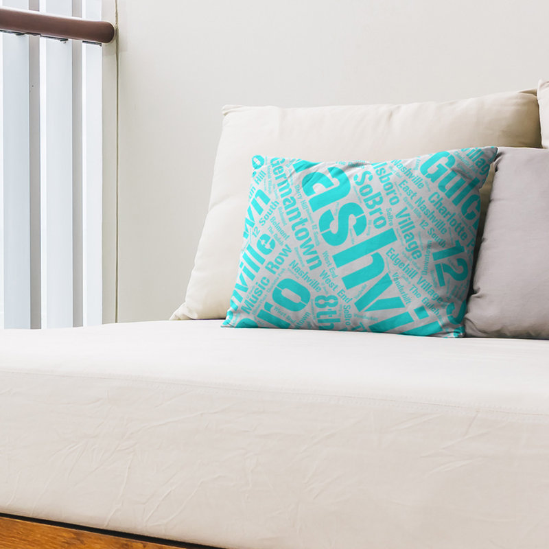 Coussin lombaire intérieur/extérieur nashville, Non, Cyan