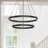 Cerchio Dimmable LED Wagon Wheel Chandelier-71261405-71261406