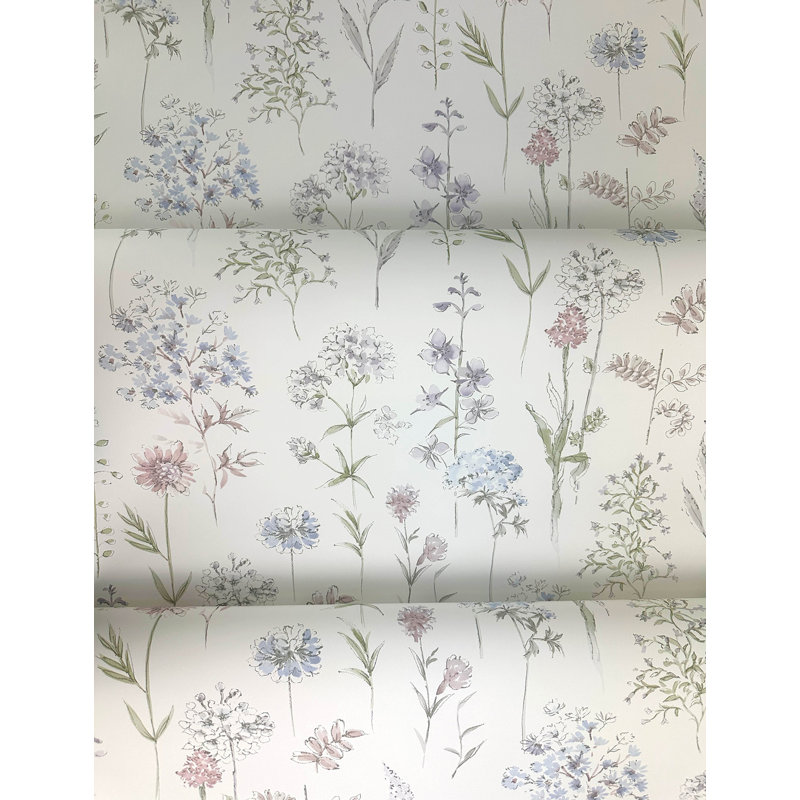 Papier peint Bergamot Wildflower, Mauve