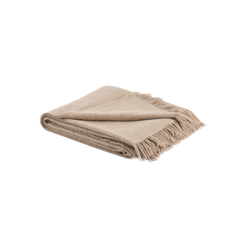 Jeté en laine recyclée et écossais L 73 po x l 59 po Fibre par Auskin, Brun