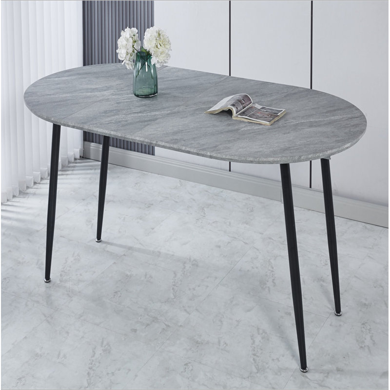 Table extensible, table de salle à manger, table de bureau, table basse, Black, Grey