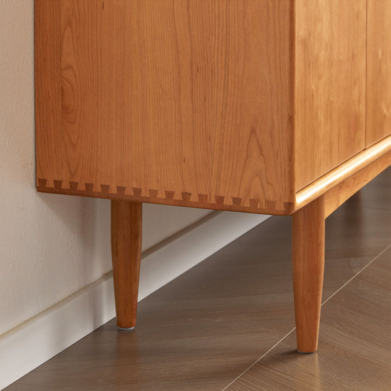 Multi-functional solid wood sideboard