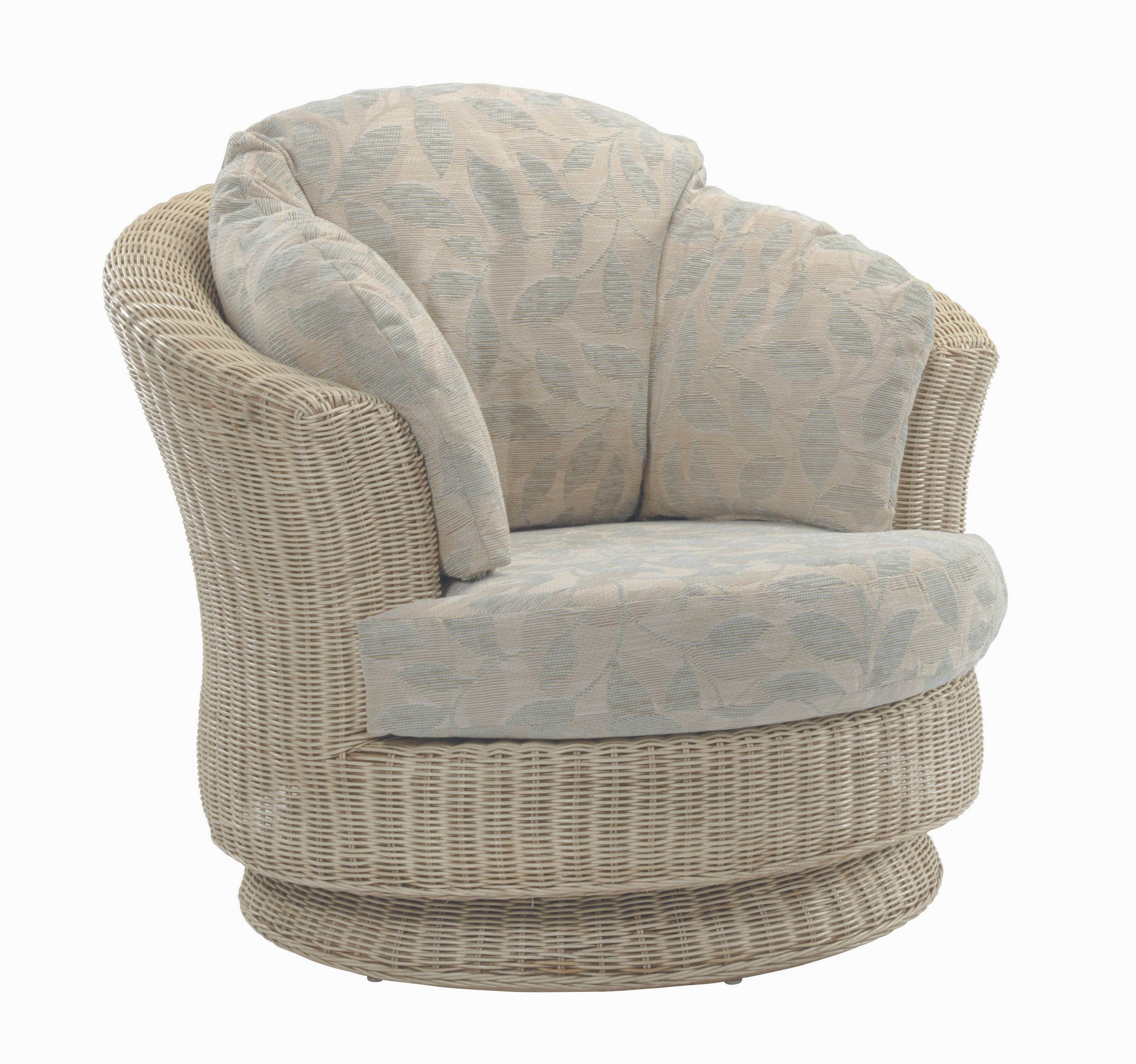 Upholstered Swivel Barrel Chair with Footstool