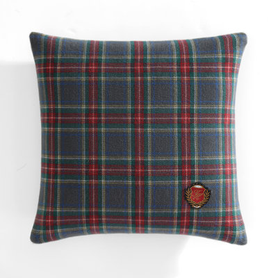 Tommy Hilfiger Spruce Tartan Grey Throw Pillow