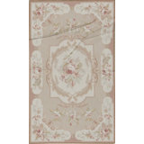 Hand-Knotted High-Quality Beige and Cream Area Rug