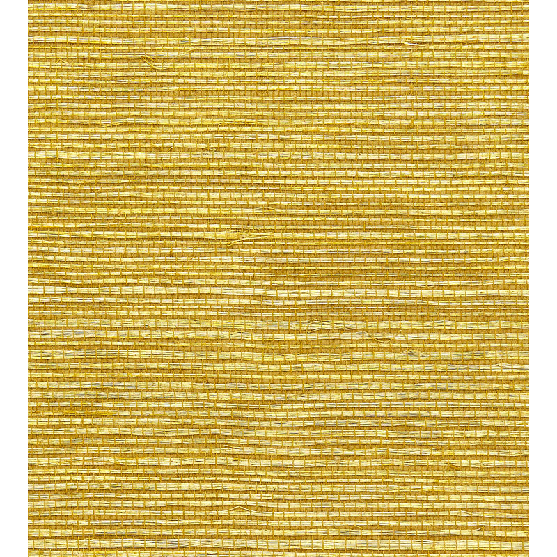 Essential Grasscloths Wallpaper Roll, Brass