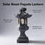 Lanterne solaire pagode avec dragon sculpté au sommet, lampe de jardin en résine de style chinois à lumière chaude, décoration d'allée extérieure, 32 cm