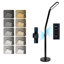 Modern Floor Lamp with Touch Switch, Adjustable Height Reading Light, Living Room, Bedroom