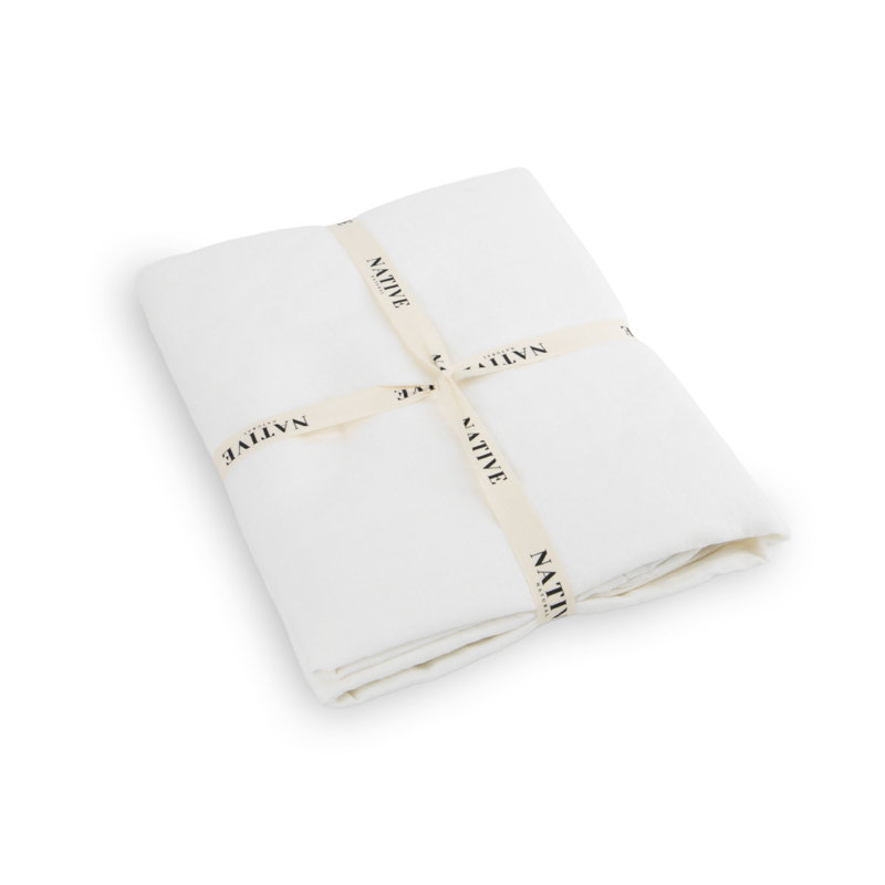100% Linen Machine Woven Fitted Sheet, Super King (6'), White