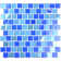 Landscape 1 in. x 1 in. Translucent Glass Plastic Face Mounted Brick Mosaic Designer Pool Tile