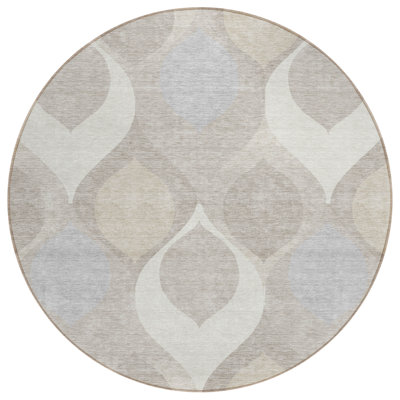 Washable Geometric Indoor / Outdoor Rug