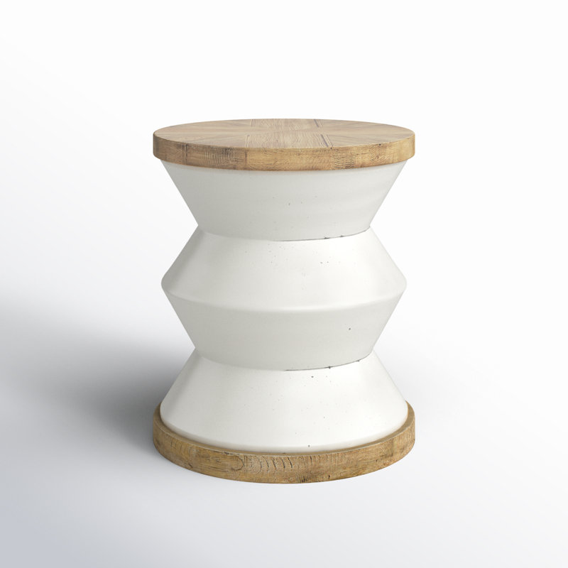 Bogins Round Concrete Outdoor Side Table