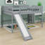 Lit mezzanine bas avec échelle et toboggan-1175775297