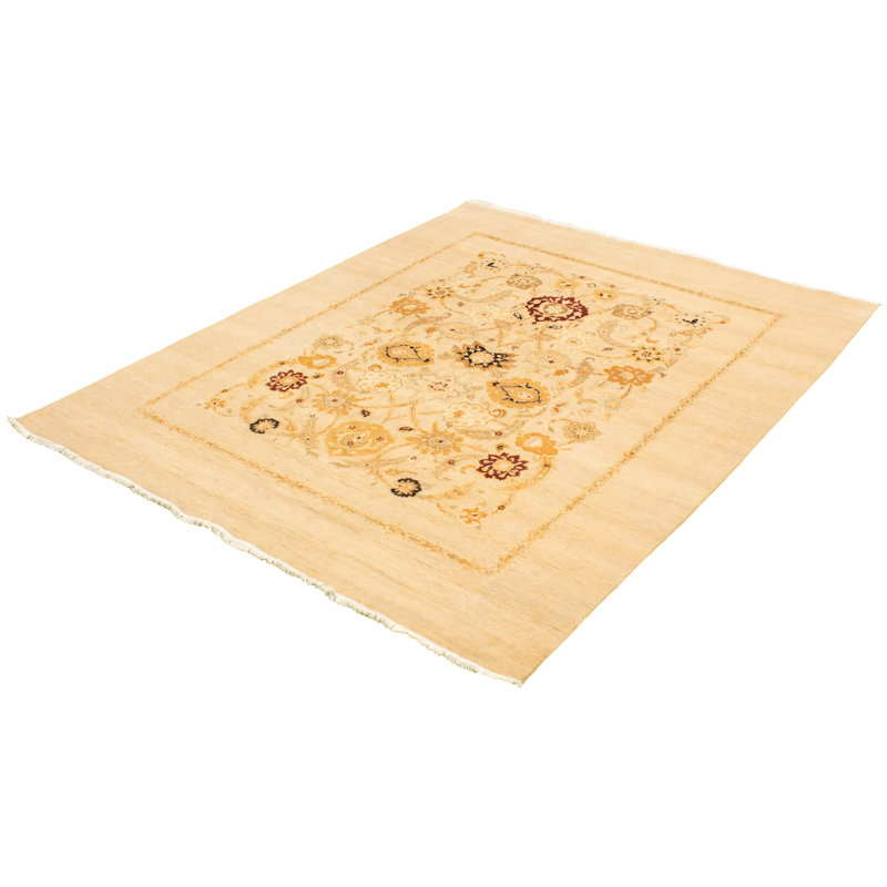 Tapis décoratif en laine noué à la main de conception unique 7 pi 11 po x 9 pi 7 po Bryken New Age 18/20 Pak Finest