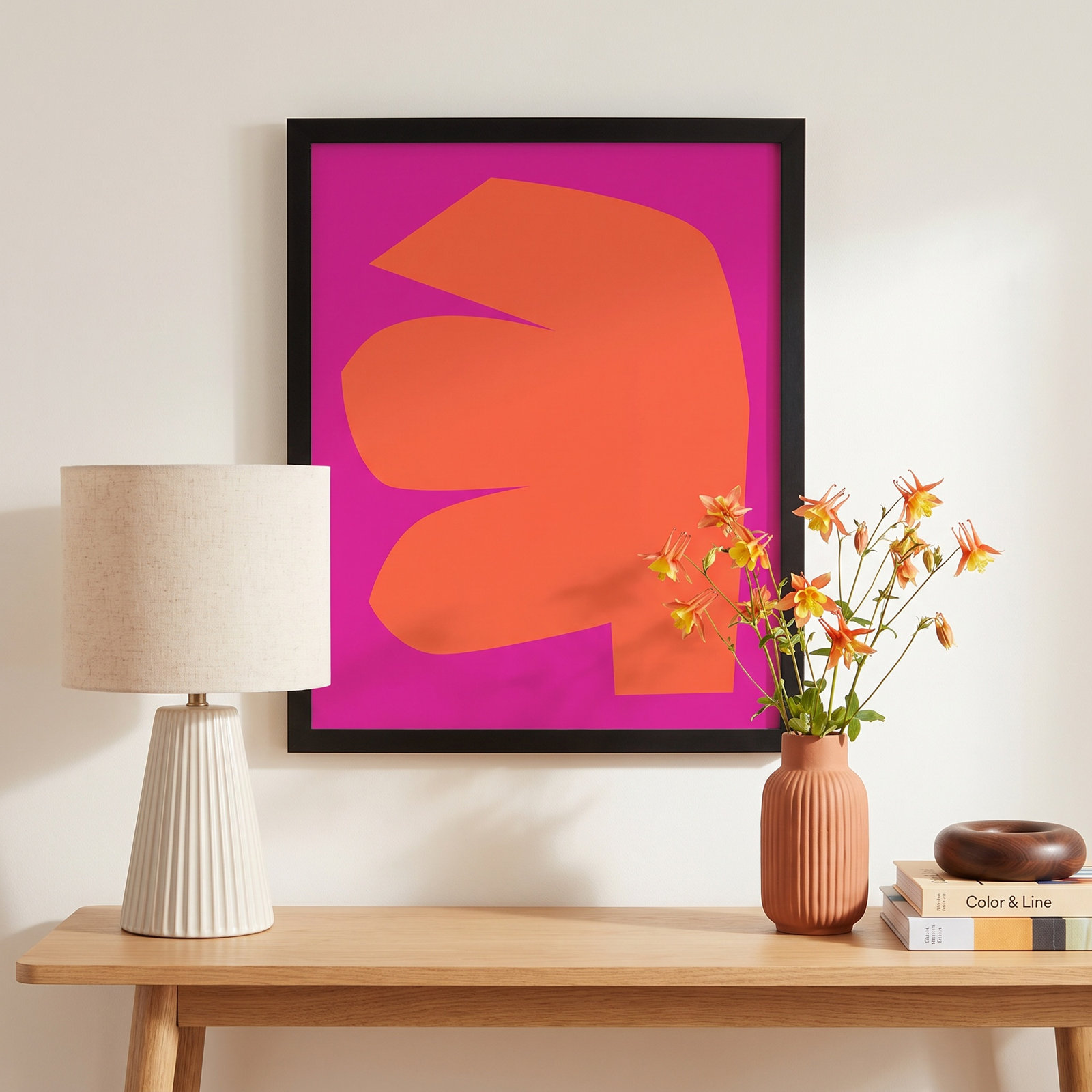Reynard "Process 4" Painting by Michael Kempen, 20" H x 16" W x 1.25" D, Black Framed