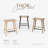 AllForWood Thor Wicker Counter Height Wooden Counter Stool with Hand-Knitted Rope, K/D, Backless Island 24" Wicker Stool for Kitchen, Solid Wood, Modern Design, Indoor & Outdoor (Midnight Charcoal)-868850889-868850890