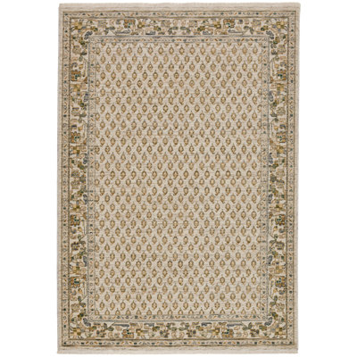 Nahili Machine Woven Wool Beige Rug