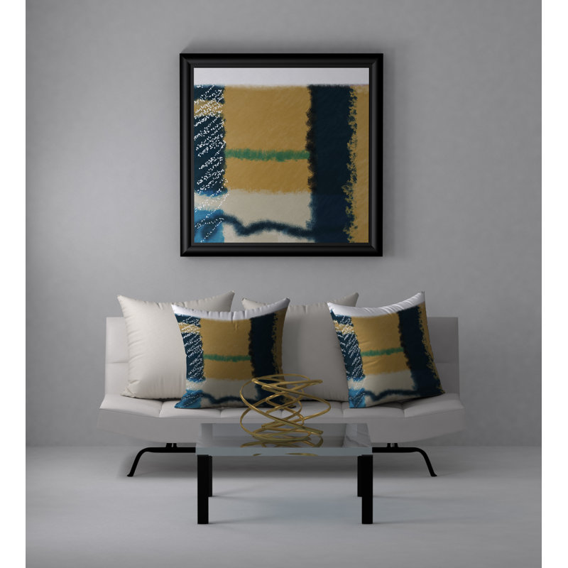 Abstract Reversible Throw Pillow, 24" x 24"