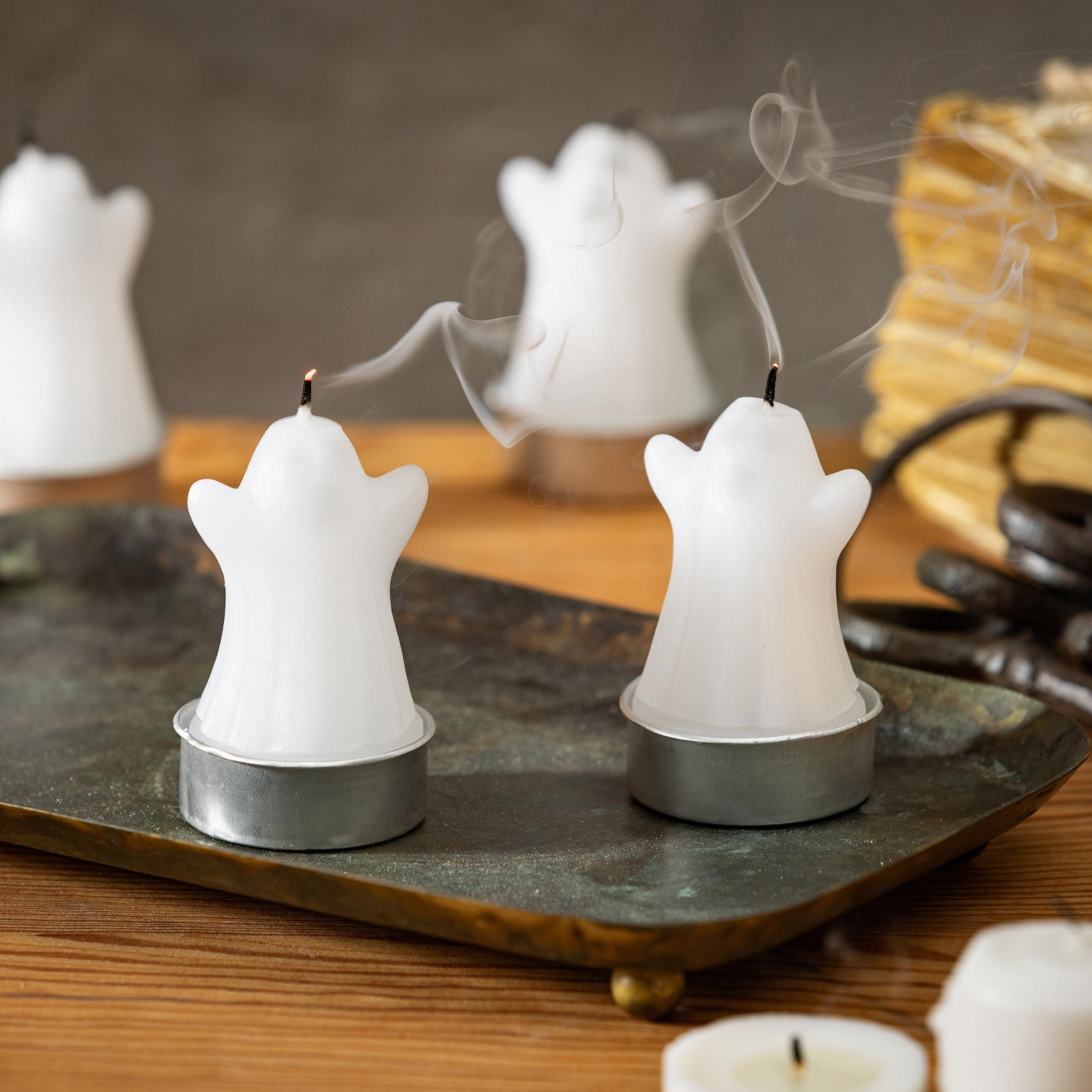Ghost Tealight Candle Set