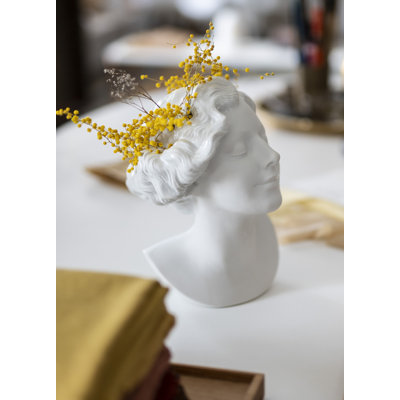 White 10.24" Porcelain Table Vase