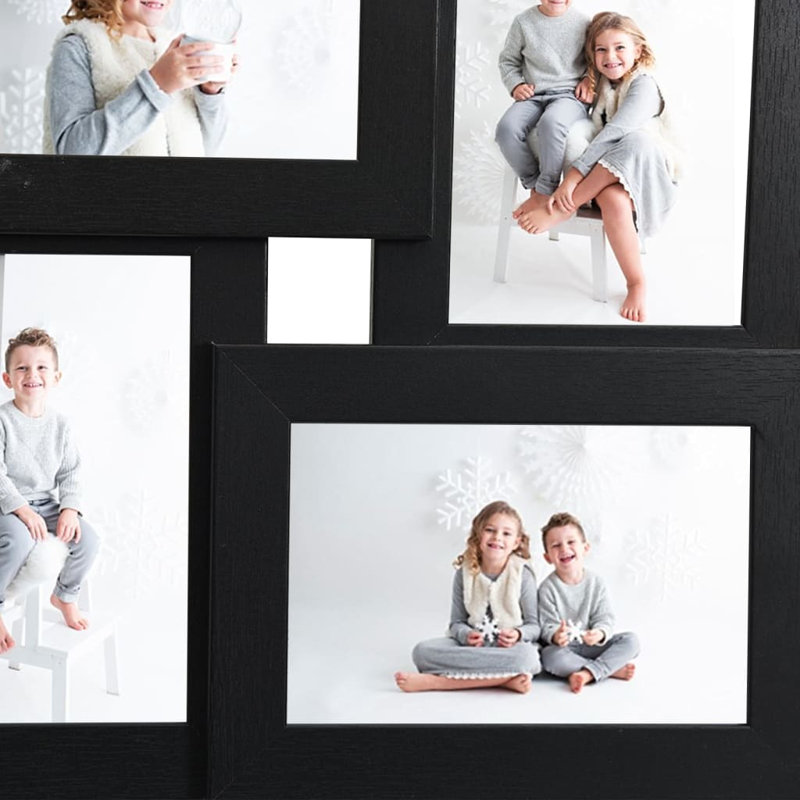 Brandise Wood Picture Frame, Black, 15cm H x 10cm W x 0.5cm D