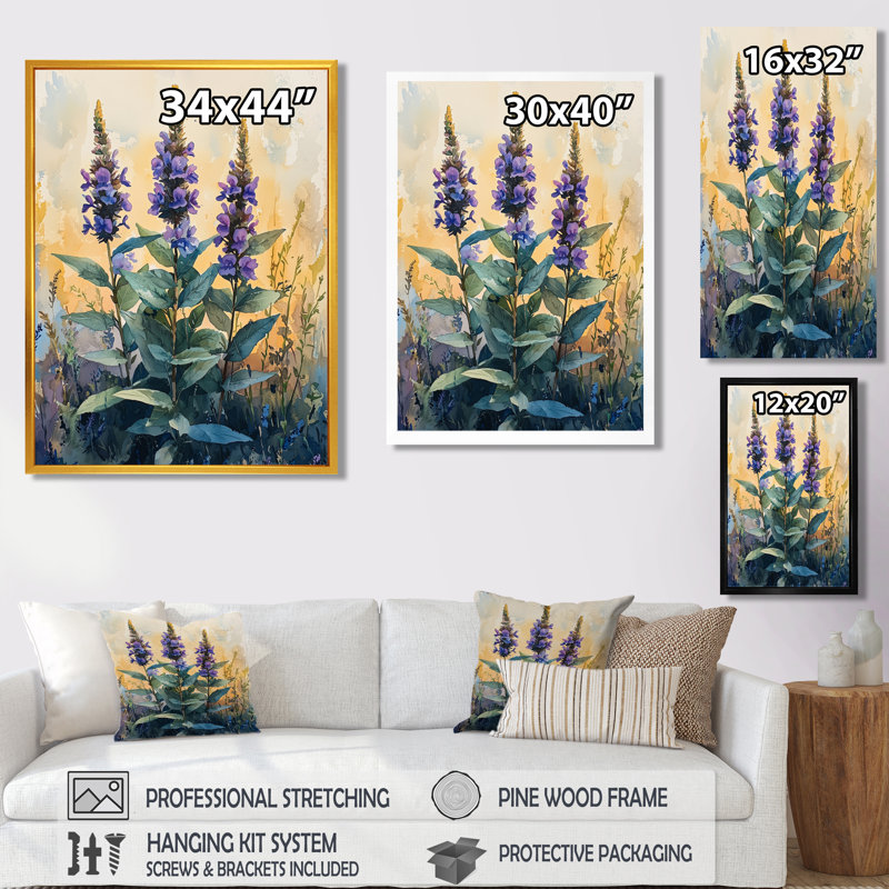 Impression sur toile florale Munden, Noir, H 20 po x l 12 po, Reproduction encadrée sans passe-partout