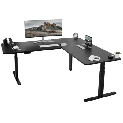VIVO Electric 77" x 71" Corner Stand Up Desk, 3E7B Series by Vivo