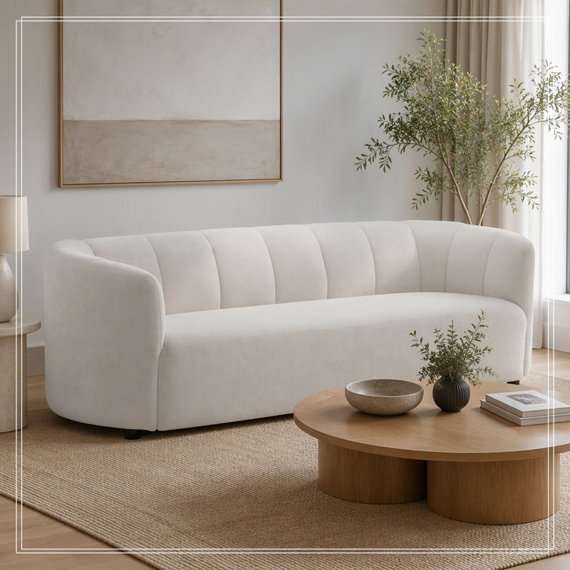 Chenille courbée Morse avec assise souple, Beige