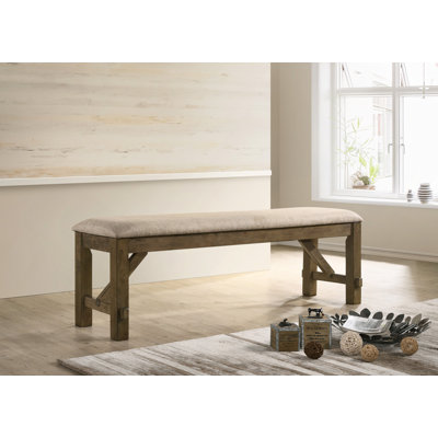 Banc de salle à manger en bois et tissu