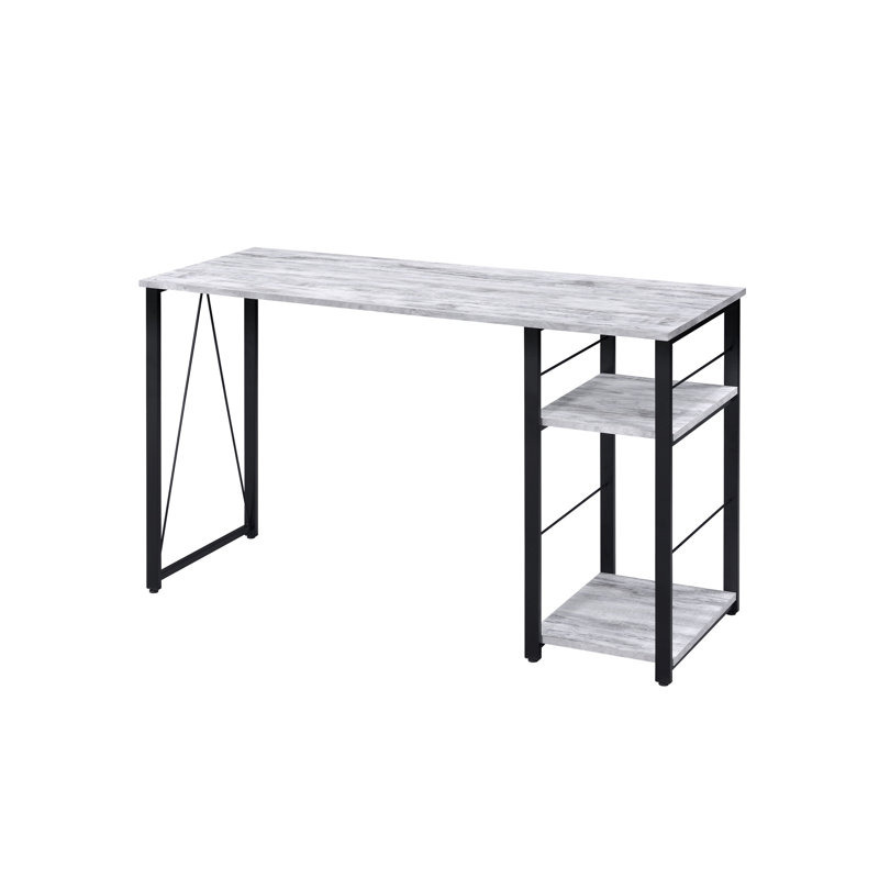 Vadna Antique White & Black Finish Writing Desk (Not Including Office Chair), Antique White
