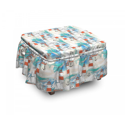 Box Cushion Ottoman Slipcover
