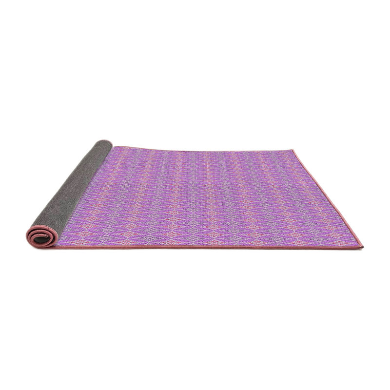 Tapis de zone rose à motif, Carré 6 pi