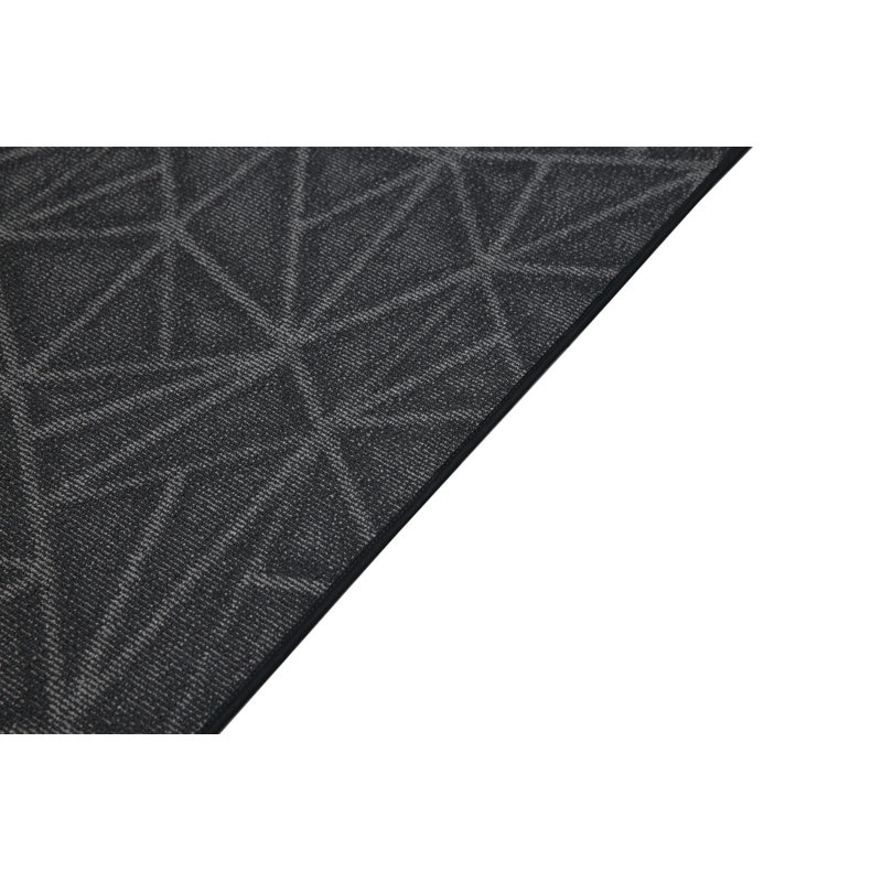 Tapis à motif raffiné raffiné gris foncé, Rectangle 12 pi x 19 pi