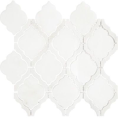 7" x 12" Natural Stone Arabesque Mosaic Wall Tile