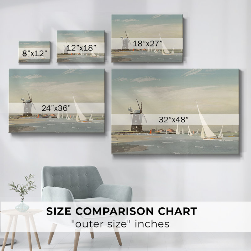 «Vintage Nautical Print», reproduction encadrée sur toile, H 33 po x l 49 po