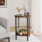 Round Side Table 25.2" Height, 2-Tier Storage End Table with Sturdy Frame, Easy to Assemble for Living Room Bedroom, Brown-1360552993