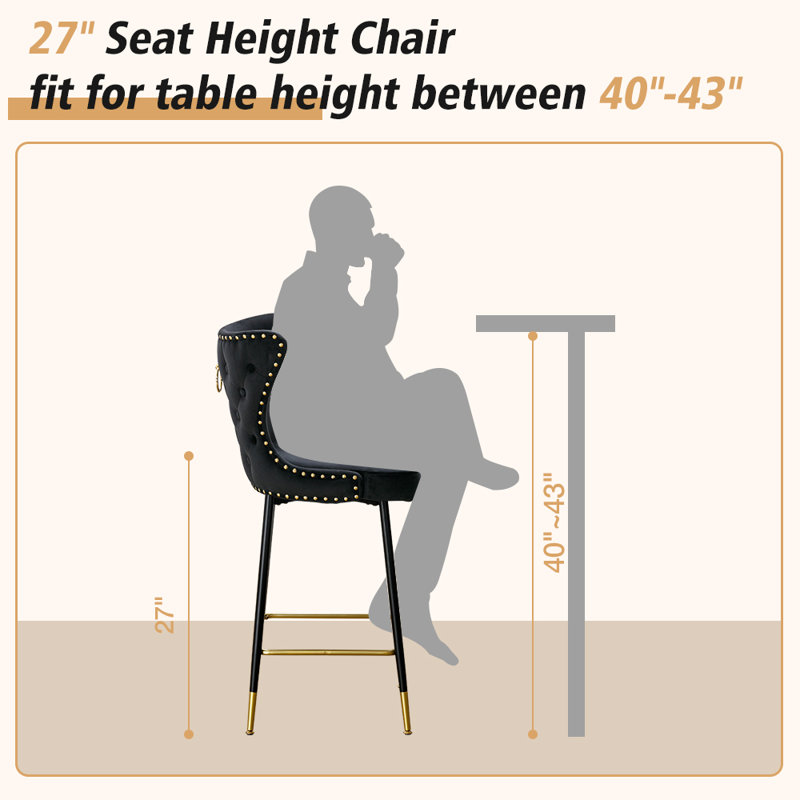 Tabouret 27,95 po Bystrc, Noir