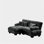 Canapé modulaire Cloud Couch pour le salon, canapé 2 places en chenille avec 2 coussins lombaires et 2 coussins décoratifs, canapé rembourré à large accoudoirs avec repose-pieds convertible, chenille