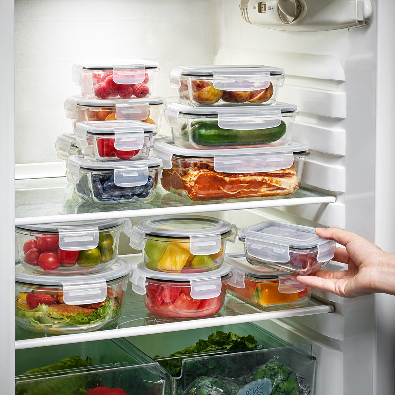 Sorbus Glass Food Storage Containers with Lids - Airtight, Microwave Dishwasher, And Oven Safe Meal Prep Containers - 28-piece