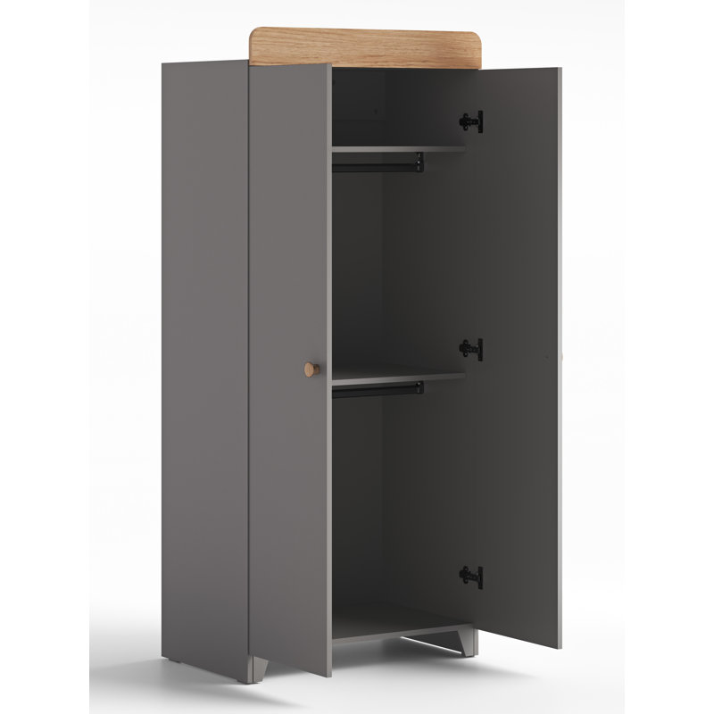 Classic Wardrobe, Grey/Oak