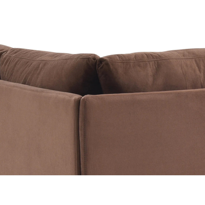 Harikleia Salisbury Sectional, Chocolate Fabric