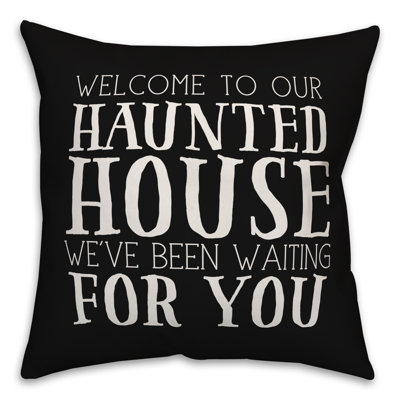  Housse de coussin Welcome to Our Haunted House